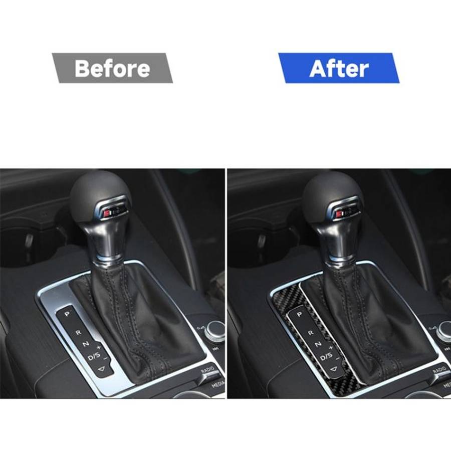 Car Carbon Fiber Gear Shift Frame Decorative Sticker for Audi A3 / 8V 2014-2019, Left Drive, Gear...
