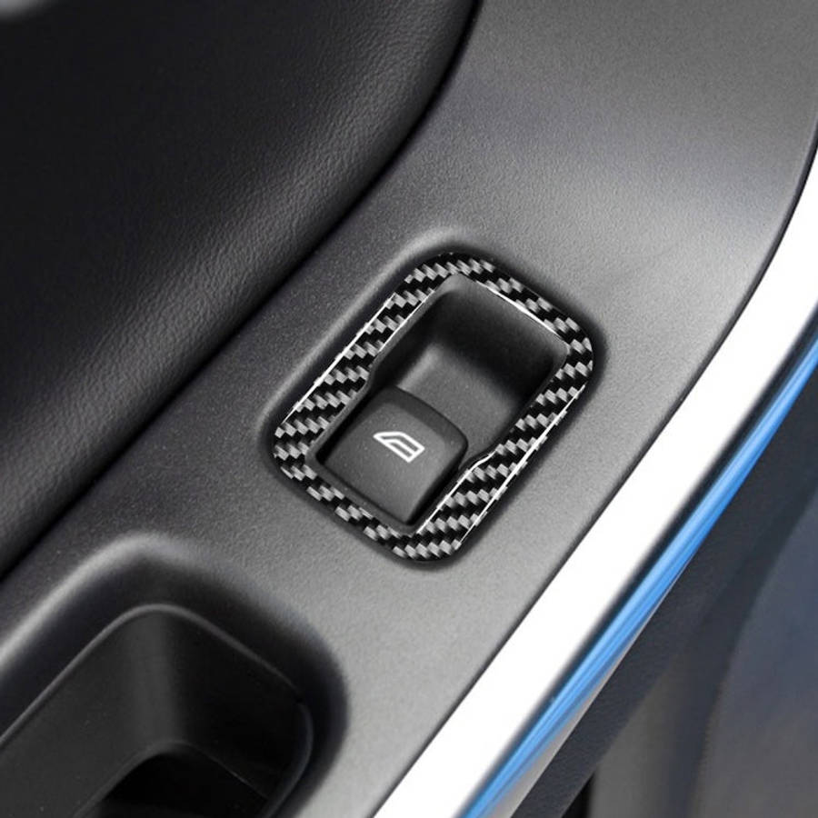 3 PCS Car Carbon Fiber Window Lifting Button Decorative Stickers for Volvo V60 2010-2017 / S60 20...
