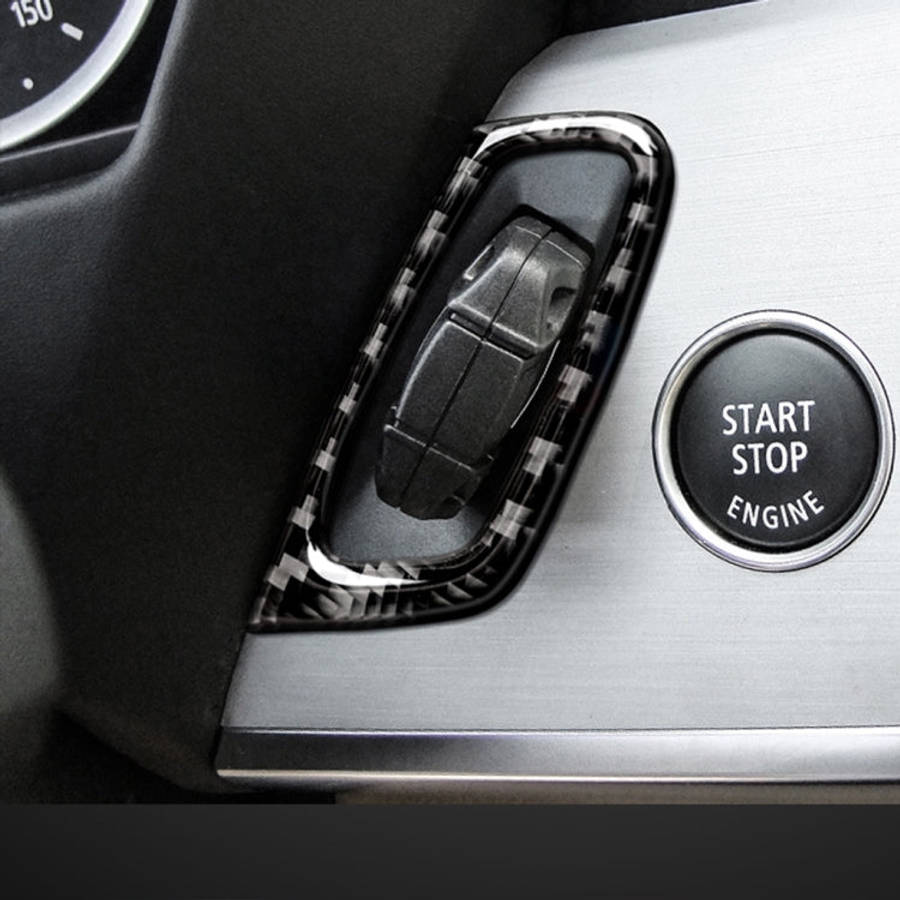 Car Carbon Fiber Solid Color Key Hole Decorative Sticker for BMW E70 X5 / E71 X6 2009-2013, Left ...