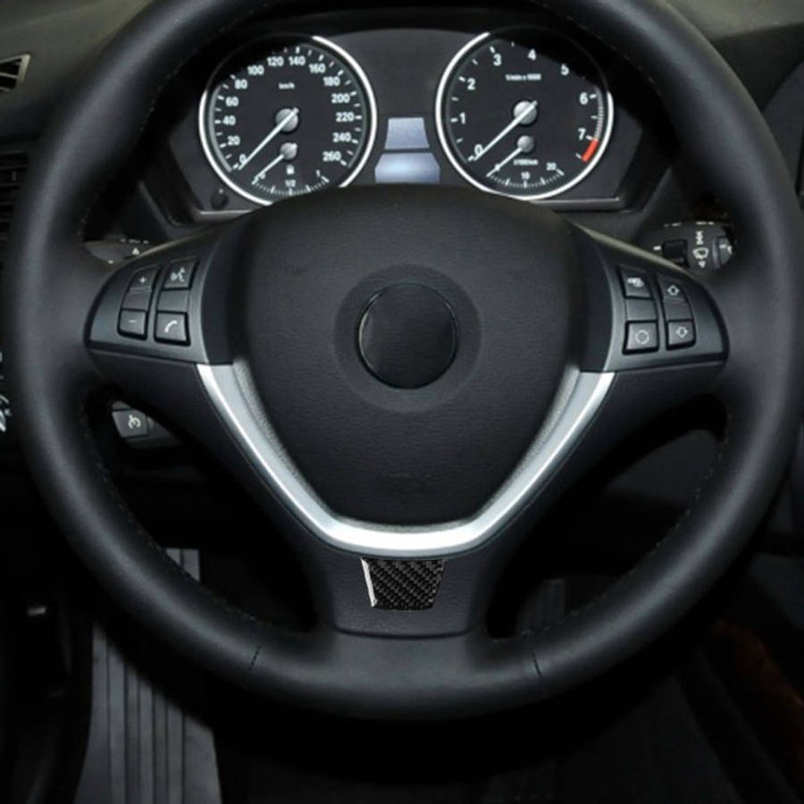 Car Carbon Fiber Solid Color Steering Wheel Decorative Sticker for BMW E70 X5 / E71 X6 2008-2013,...