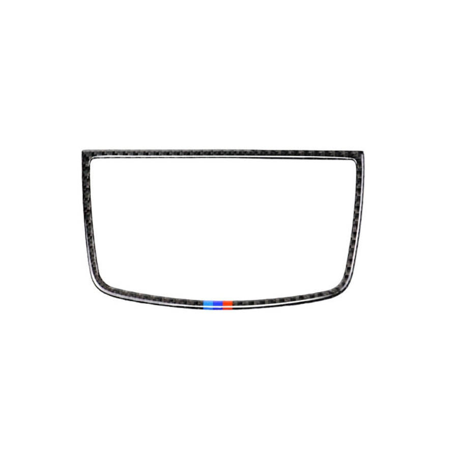 Car Carbon Fiber Tricolor Dashboard Horn Frame Decorative Sticker for BMW E70 X5 / E71 X6 2008-20...