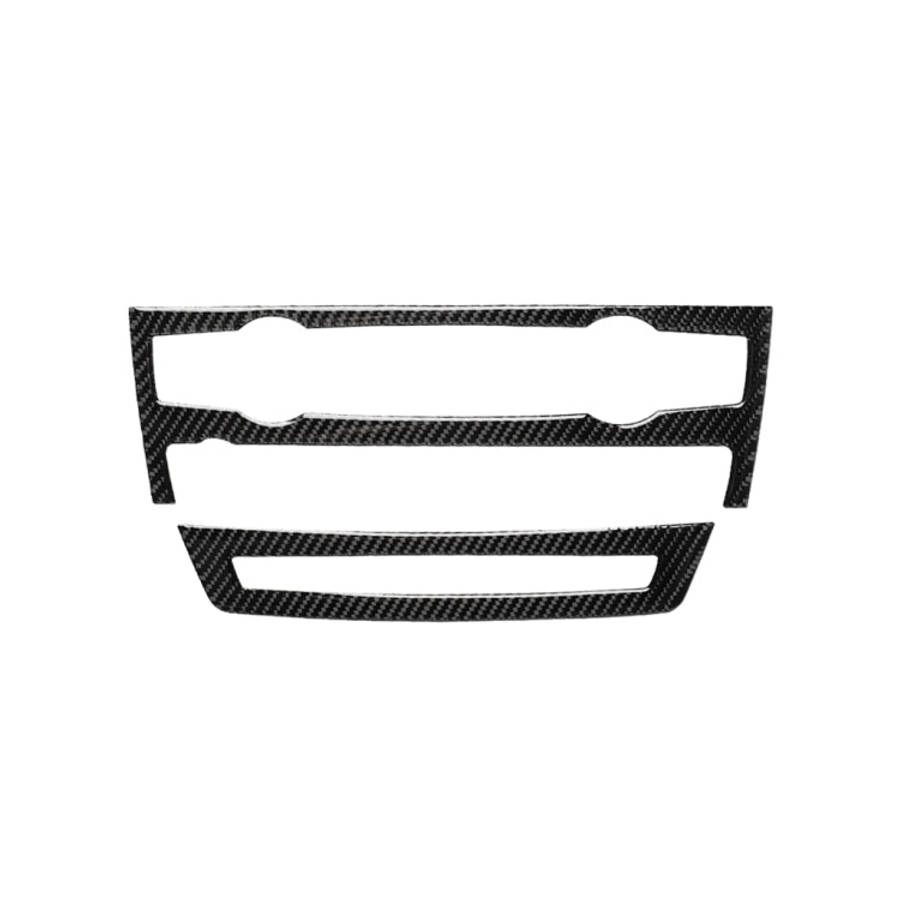 2 in 1 Car Carbon Fiber Solid Color Air Conditioner Set Decorative Sticker for BMW E70 X5 2008-20...
