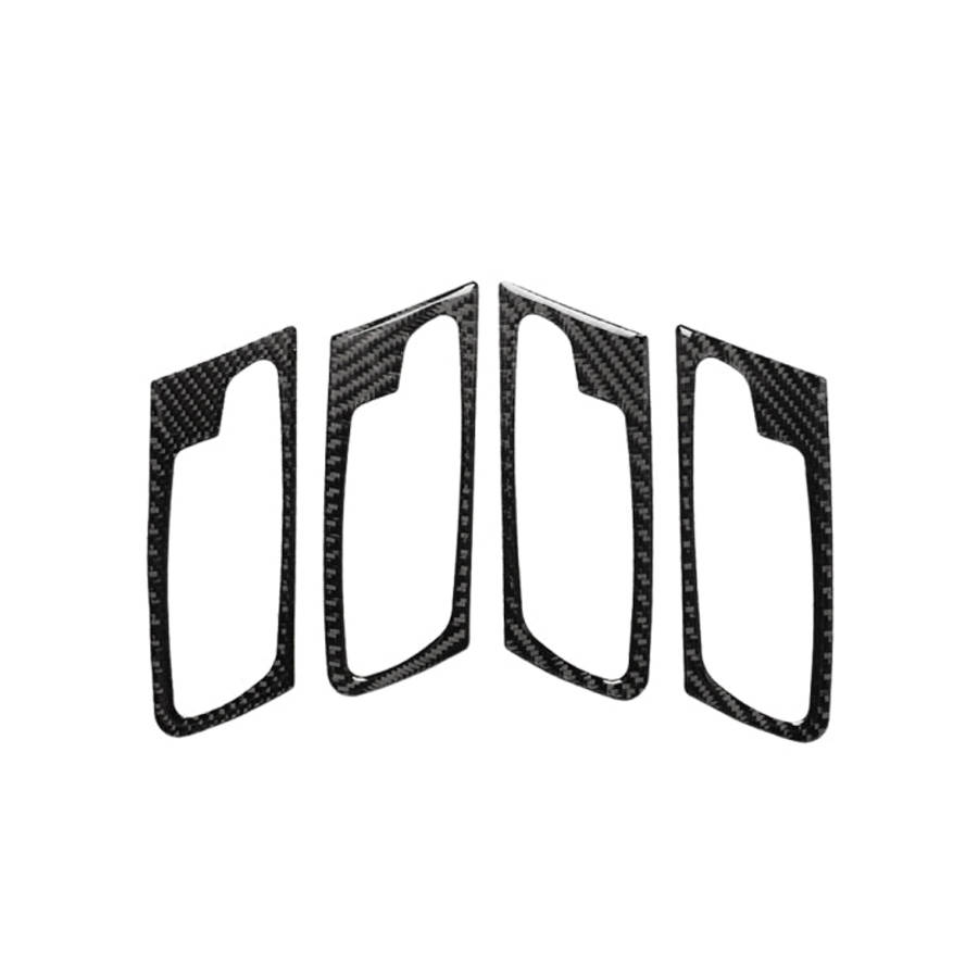4 in 1 Car Carbon Fiber Solid Color Door Handle Decorative Sticker for BMW 2008-2014 X5 E70 / E71...