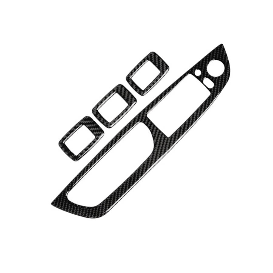 4 in 1 Car Carbon Fiber Solid Color Window Lift Switch Panel Decorative Sticker for BMW 2008-2013...