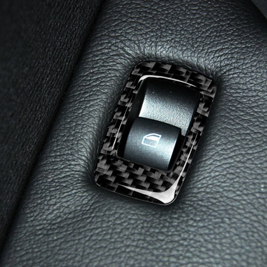 4 in 1 Car Carbon Fiber Solid Color Window Lift Switch Panel Decorative Sticker for BMW 2008-2013...