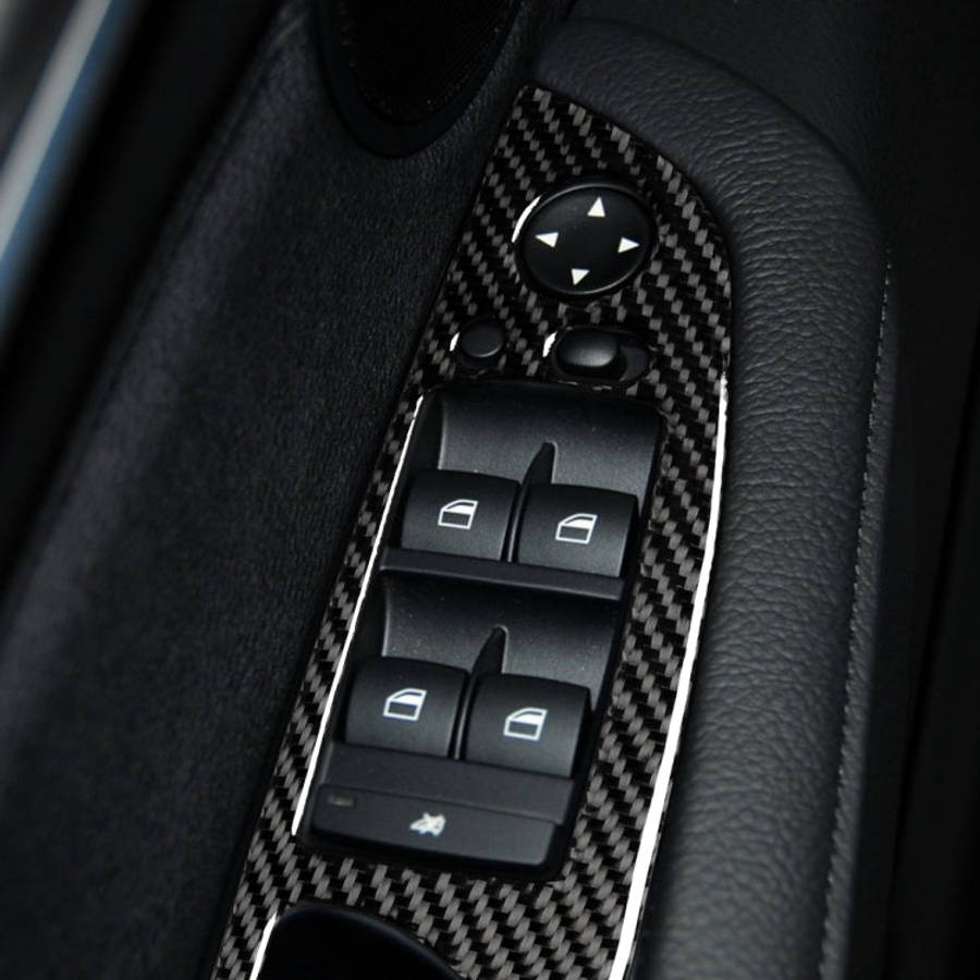 4 in 1 Car Carbon Fiber Solid Color Window Lift Switch Panel Decorative Sticker for BMW 2008-2013...