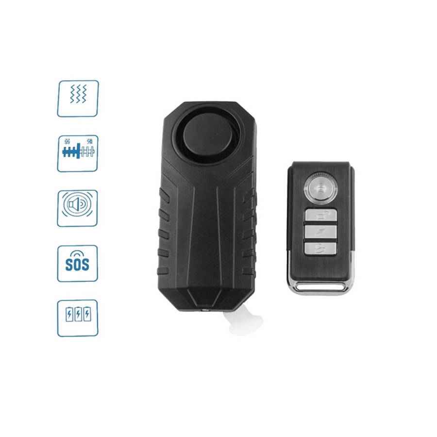 Wireless Anti-Theft Vibration Motorcycle Bicycle Waterproof Security Bike Alarm with Remote, MB-A...