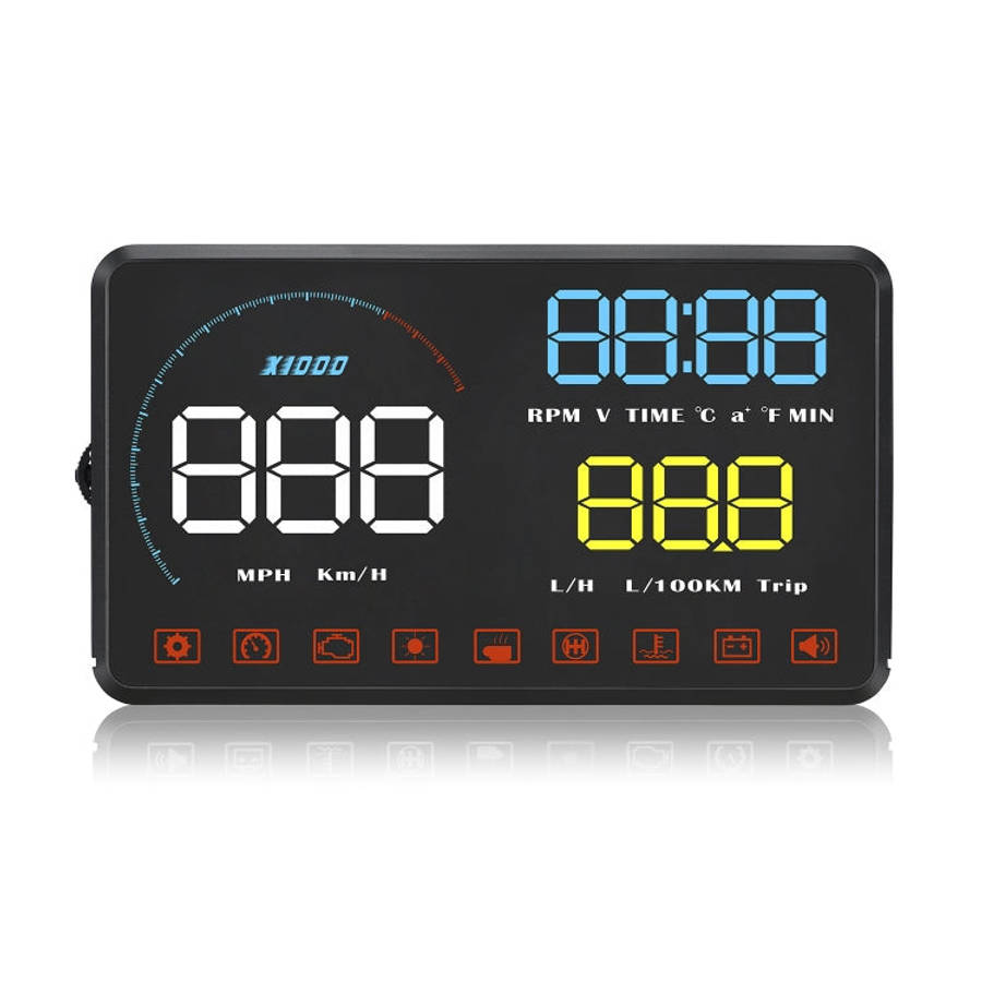 A9 5.5 inch Universal Car OBD2 HUD Vehicle-mounted Head Up Display, A9(Blue), A9(Yellow)