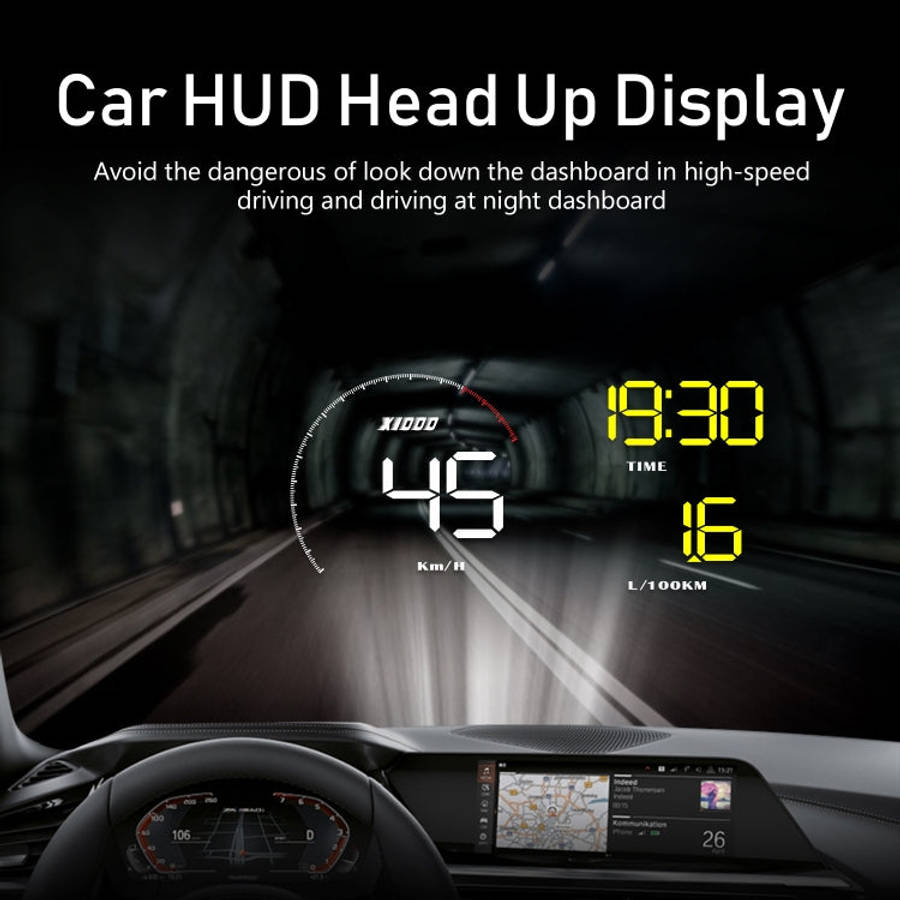 A9 5.5 inch Universal Car OBD2 HUD Vehicle-mounted Head Up Display, A9(Blue), A9(Yellow)