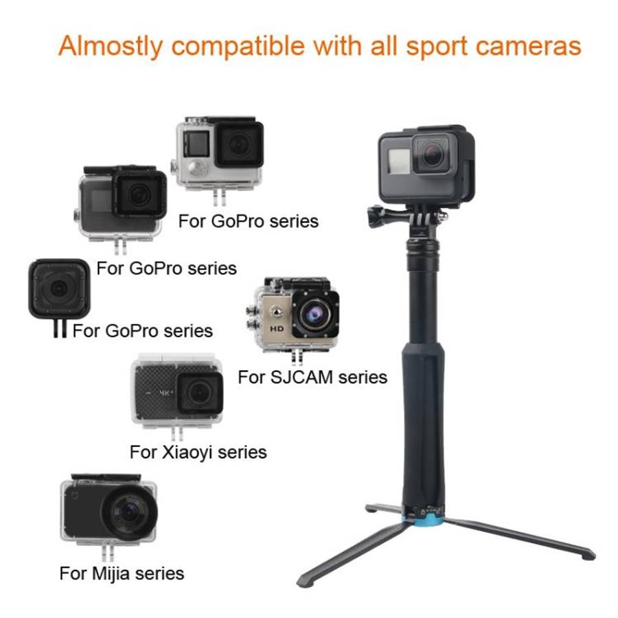 Portable Foldable Tripod Holder Selfie Monopod Stick for DJI, Insta360, GoPro and Other Action Ca...