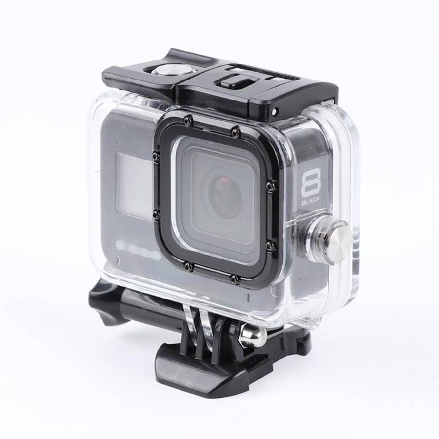 For GoPro HERO8 Black 45m Waterproof Housing Protective Case with Buckle Basic Mount & Screw, For...