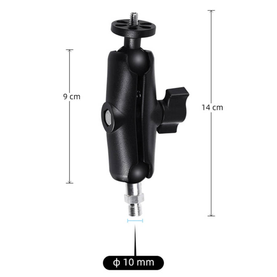 M10 9cm Connecting Rod Fixed Motorcycle Mount Holder with Tripod Adapter & Screw for GoPro, Insta...
