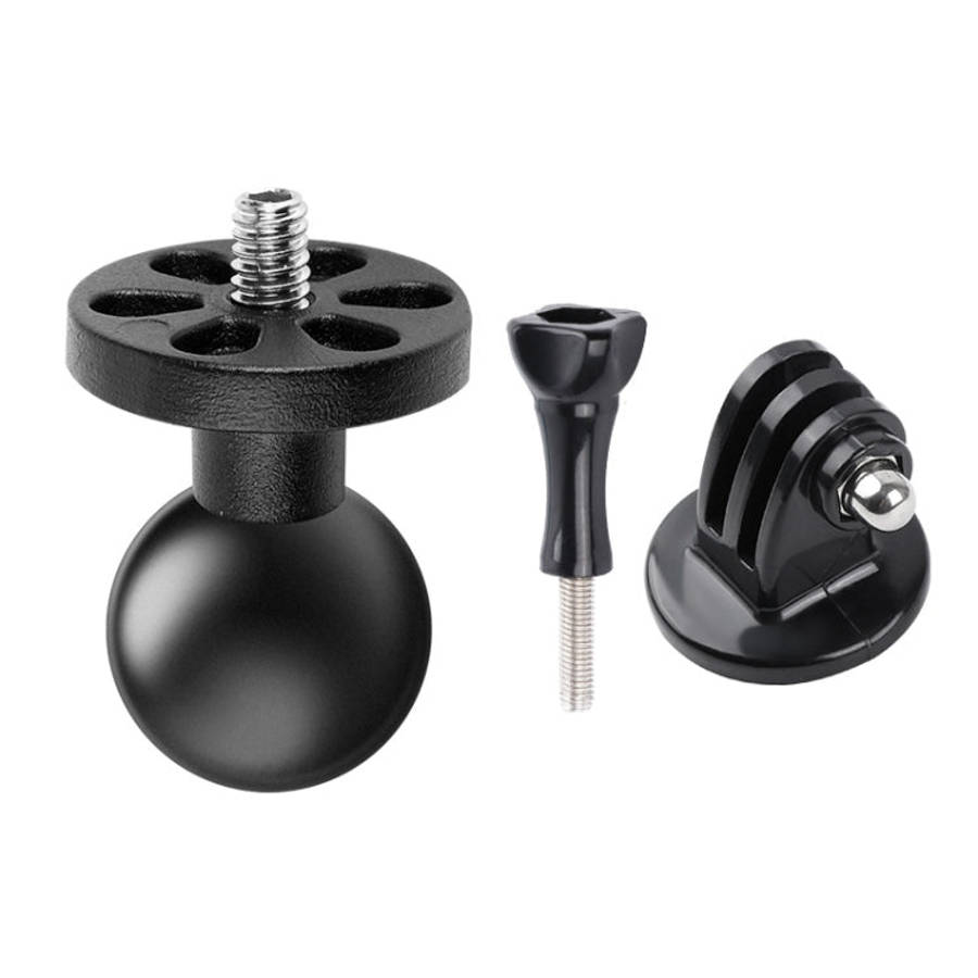 1/4 inch Screw 25mm Ball Head Motorcycle Fixed Mount Holder with Tripod Adapter & Screw for GoPro...