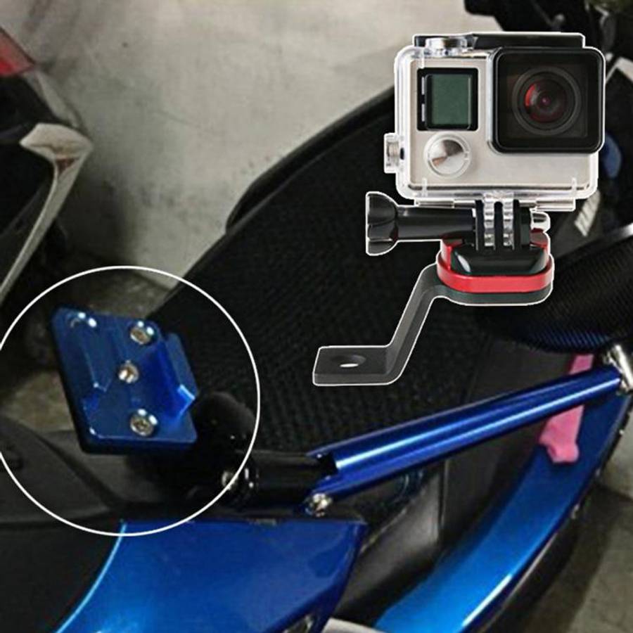 Motorcycle Rearview Mirror CNC Aluminum Alloy Stent Fixed Bracket Holder for GoPro, Insta360, DJI...