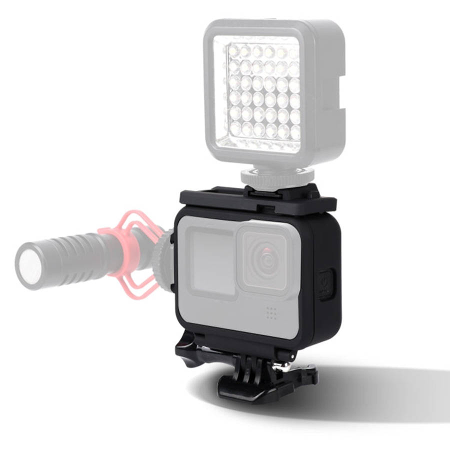 For GoPro HERO10 Black / HERO9 Black Plastic Frame Mount Protective Case with Base Buckle & Long ...