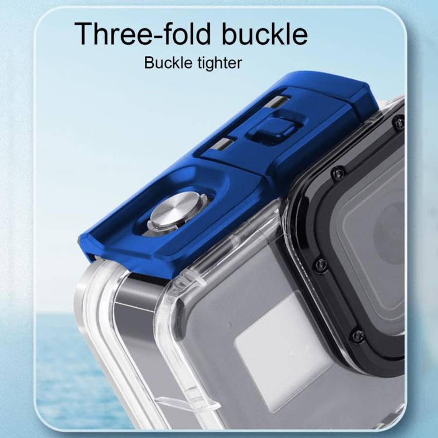 For GoPro HERO8 Black 45m Waterproof Housing Protective Case with Buckle Basic Mount & Screw & (P...