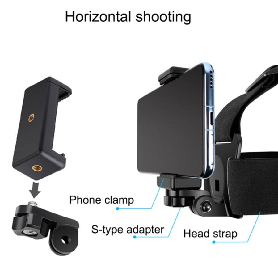 Elastic Mount Belt Adjustable Head Strap with Phone Clamp & Screw & S-type Adapter for GoPro HERO...