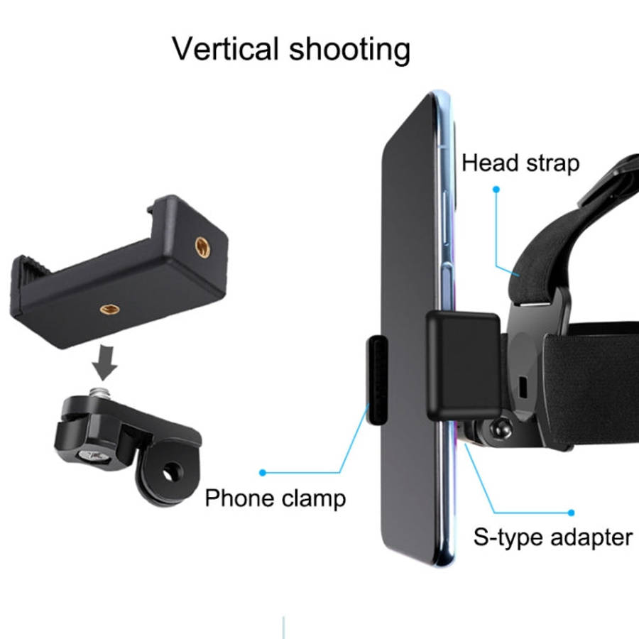 Elastic Mount Belt Adjustable Head Strap with Phone Clamp & Screw & S-type Adapter for GoPro HERO...
