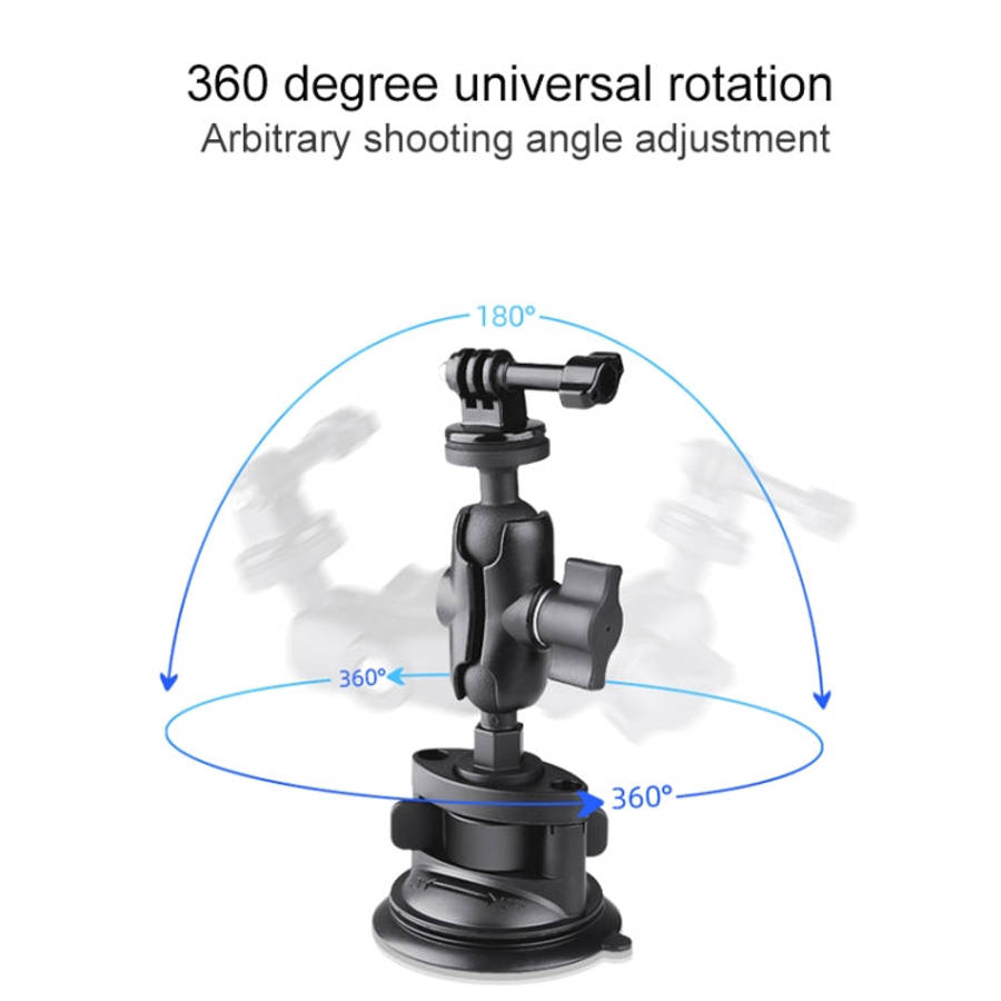 Single Suction Cup Mount Holder with Tripod Adapter & Steel Tether & Safety Buckle, Single Suctio...