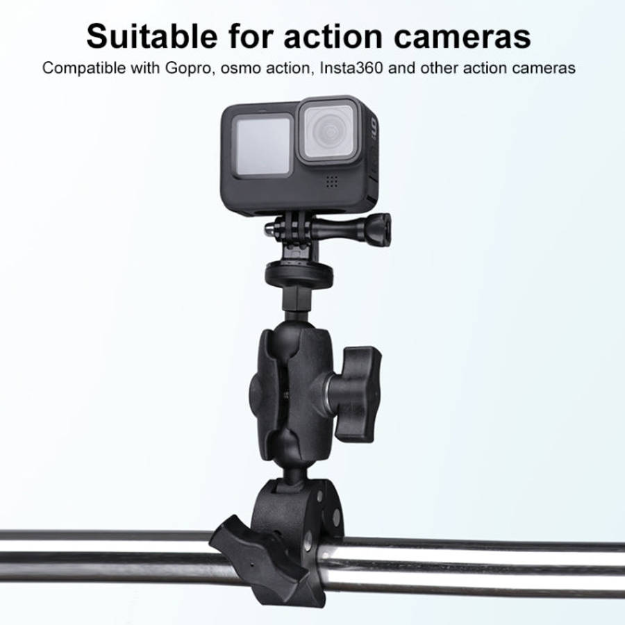 360 Rotation Adjustable Action Camera Bike Motorcycle Handlebar Holder with Phone Clamp, Standard...