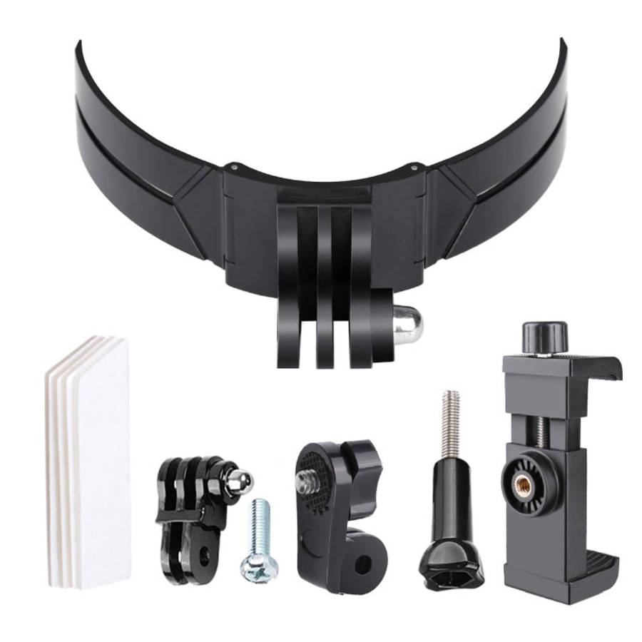 Foldable Bending Action Camera Phone Helmet Mount Kit with J-Hook Buckle & Rotation Phone Clamp &...