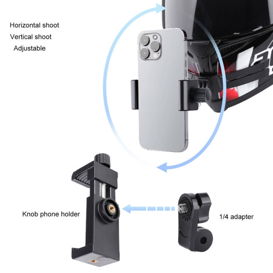 Foldable Bending Action Camera Phone Helmet Mount Kit with J-Hook Buckle & Rotation Phone Clamp &...
