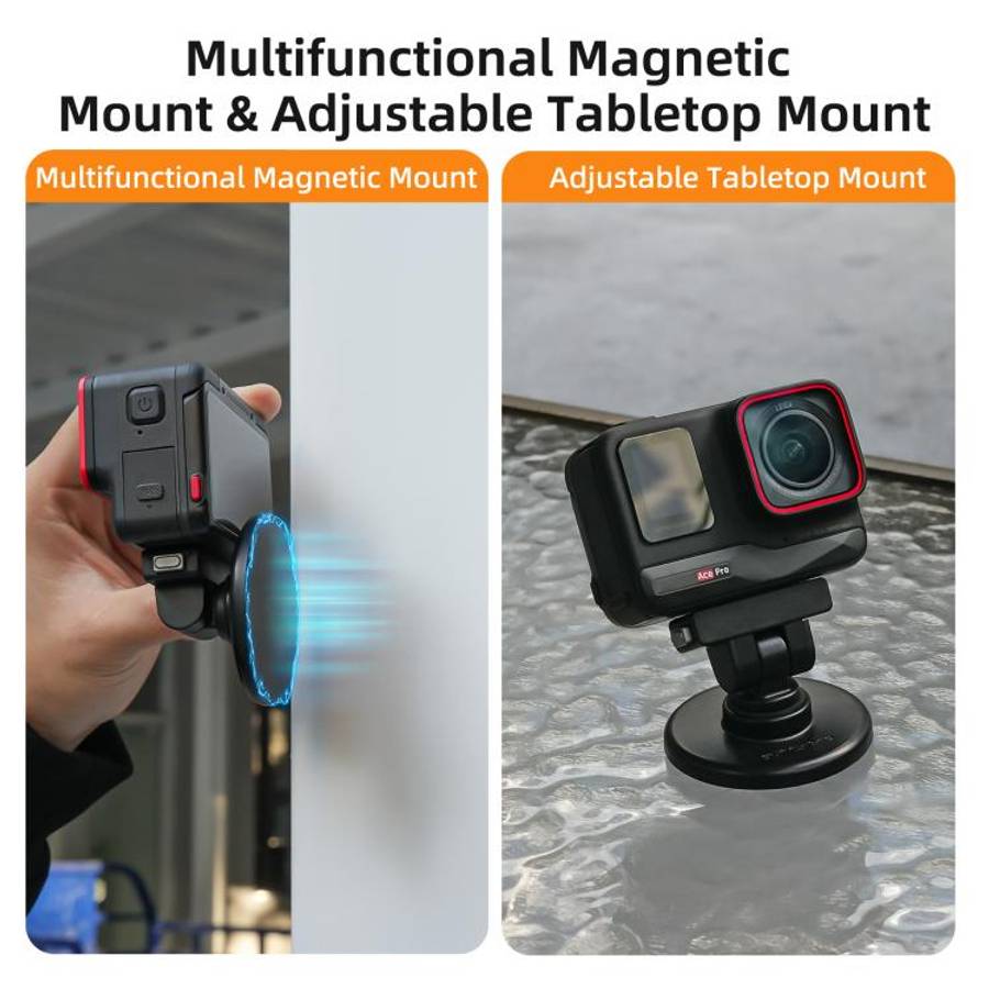 Sunnylife Quick-Release Magnetic Base Mount 1/4 180 Tilt Adjustable Tabletop Base Bracket For Ins...