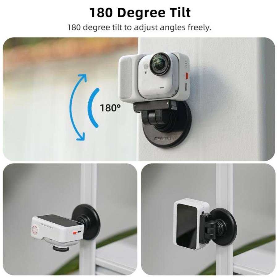 For Insta360 GO Ultra Sunnylife Quick-Release Magnetic Base Mount 1/4 180 Tilt Adjustable Tableto...