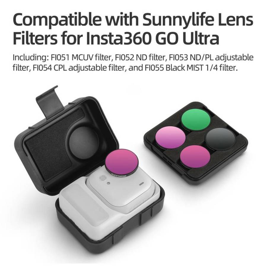 For Insta360 GO Ultra Sunnylife Portable Protective Case Shock-proof Dust-proof Storage Box with ...