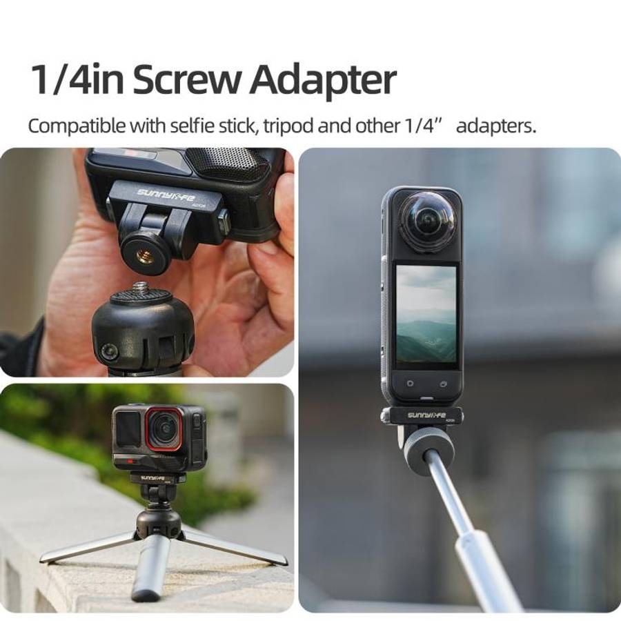 Sunnylife Magnetic Quick Release Adapter Mount 1/4 180 Tilt Adjustable Selfie Stick Adapter Stand...