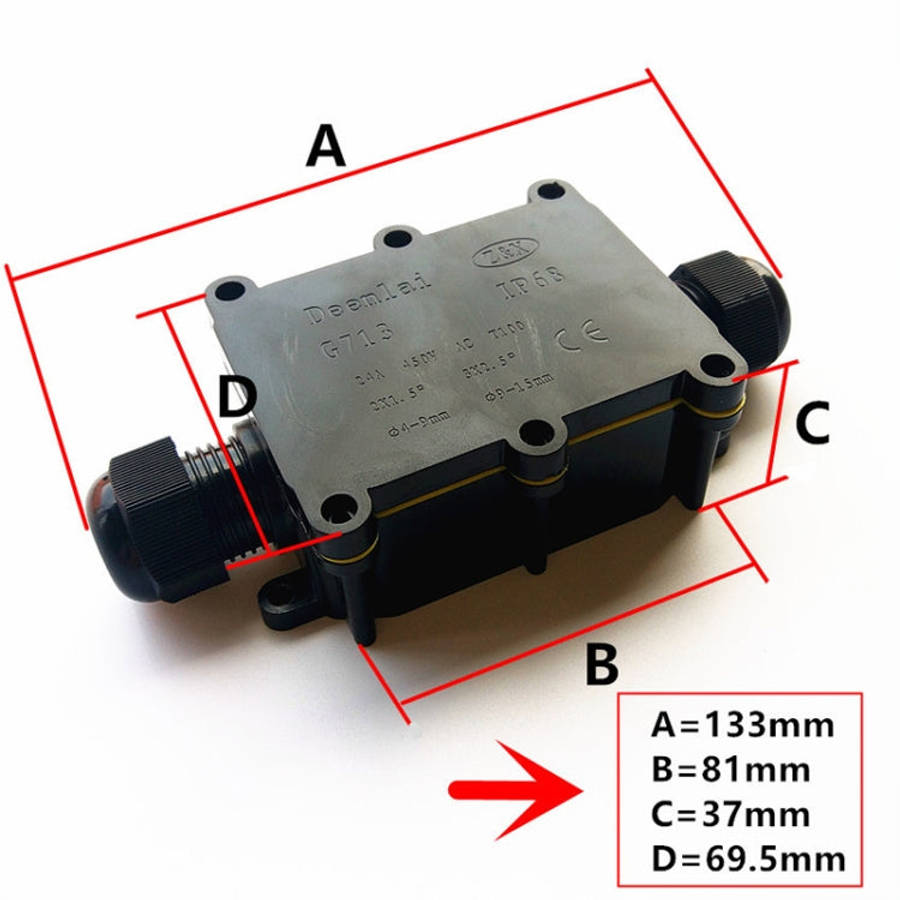 G713 IP68 Waterproof Four-way Junction Box for Protecting Circuit Board, G713-4P