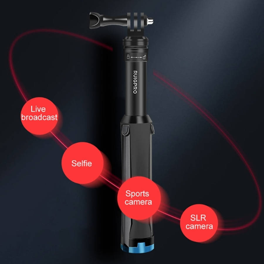 RUIGPRO One-piece Handheld Tripod Selfie Stick Telescopic Monopod Mount for DJI, Insta360, GoPro ...