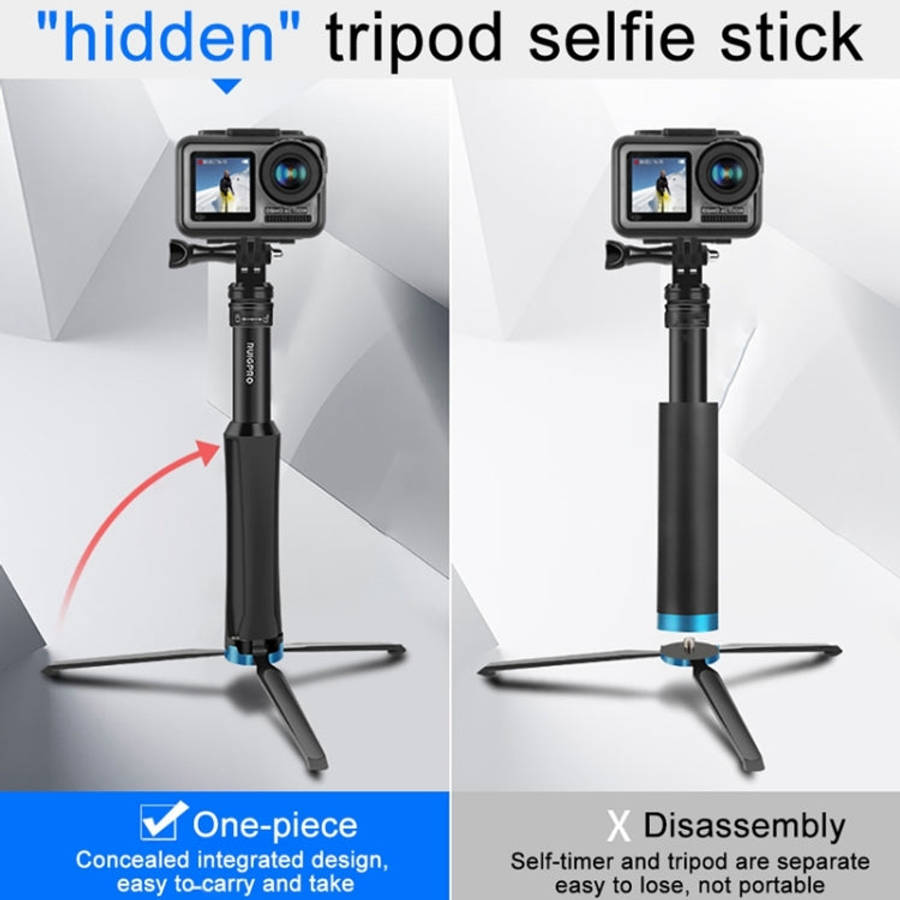 RUIGPRO One-piece Handheld Tripod Selfie Stick Telescopic Monopod Mount for DJI, Insta360, GoPro ...