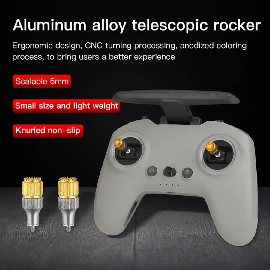 RCSTQ Two-color Retractable Thumb Rocker Joystick for DJI FPV Combo Drone Remote Control, For DJI...