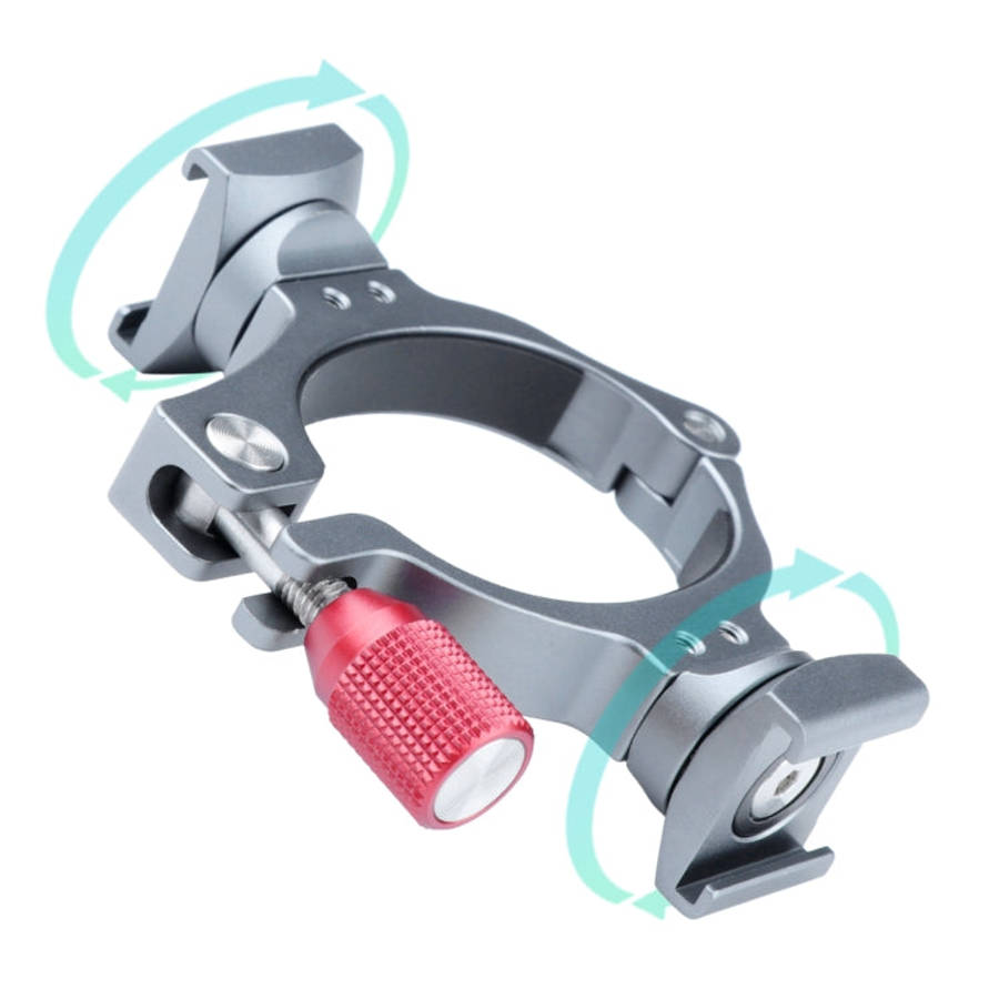 Stabilizer Extension Bracket Ring Adapter with Dual Cold Shoe Base for DJI OM4 / Osmo Mobile 3, B...