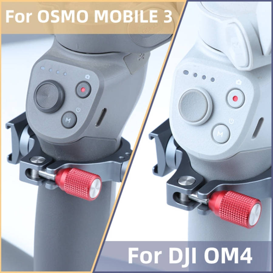 Stabilizer Extension Bracket Ring Adapter with Dual Cold Shoe Base for DJI OM4 / Osmo Mobile 3, B...
