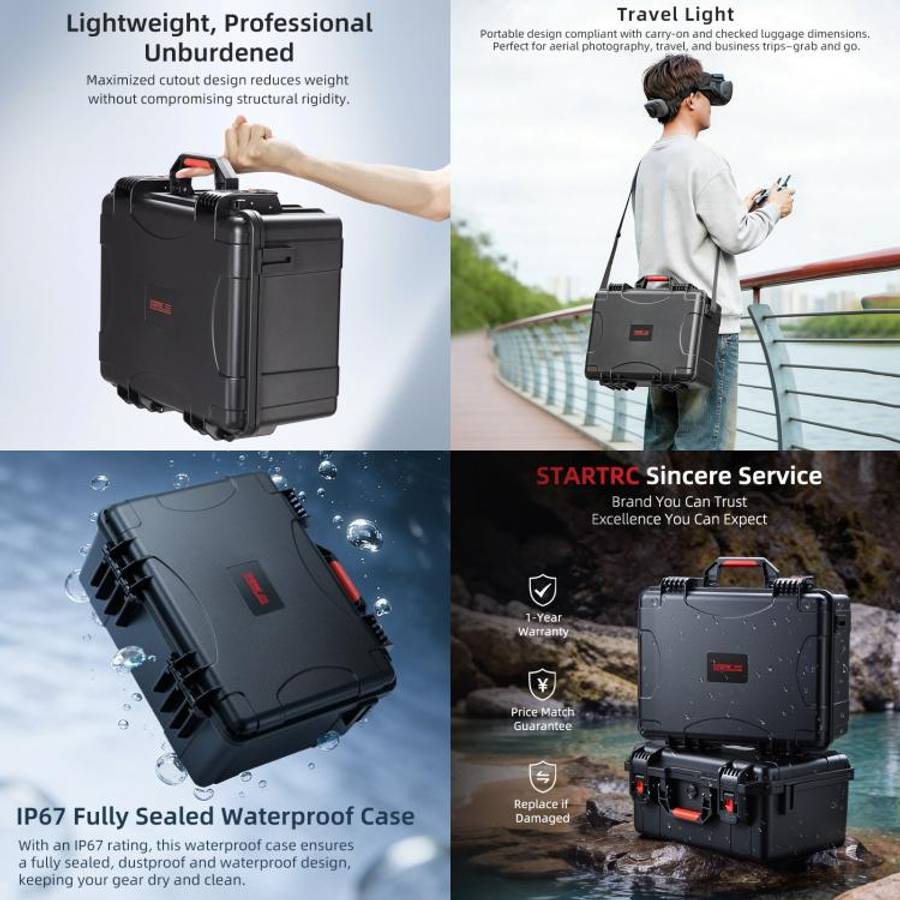 For DJI Avata 360 STARTRC Portable Waterproof Suitcase Motion-Sensing Fly Kit Storage Box, For DJ...