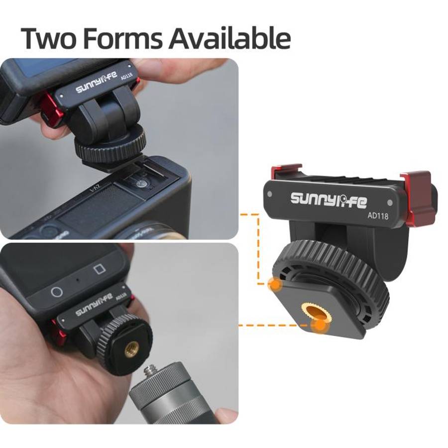 Sunnylife AD118 Sunnylife Cold Shoe Magnetic Quick Release Adapter Mount 1/4 180 Tilt Adjustable ...