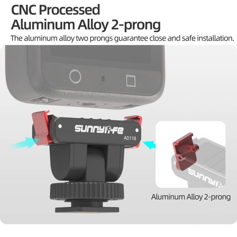 Sunnylife AD118 Sunnylife Cold Shoe Magnetic Quick Release Adapter Mount 1/4 180 Tilt Adjustable ...
