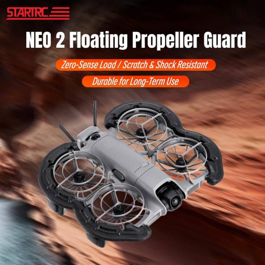 For DJI Neo 2 STARTRC Light Anti-Sink Floating Propeller Guard Bumper, For DJI Neo 2 (Black), For...