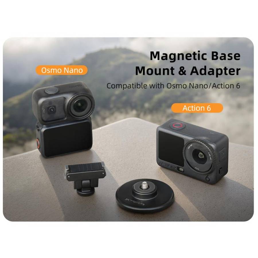 Sunnylife Quick-Release Dual-Direction Magnetic Base Mount 1/4 180 Tilt Adjustable Tabletop Base ...