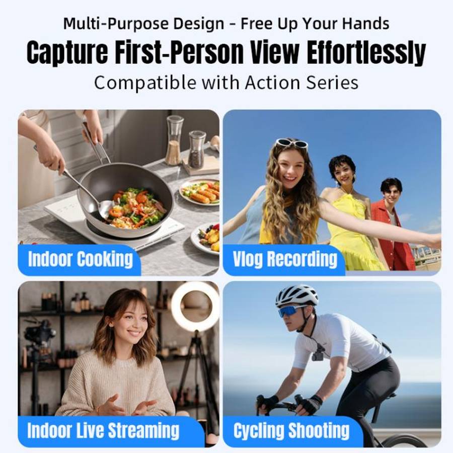STARTRC Action Camera Magnetic Neck Mount Holder Vlog POV Neck Strap