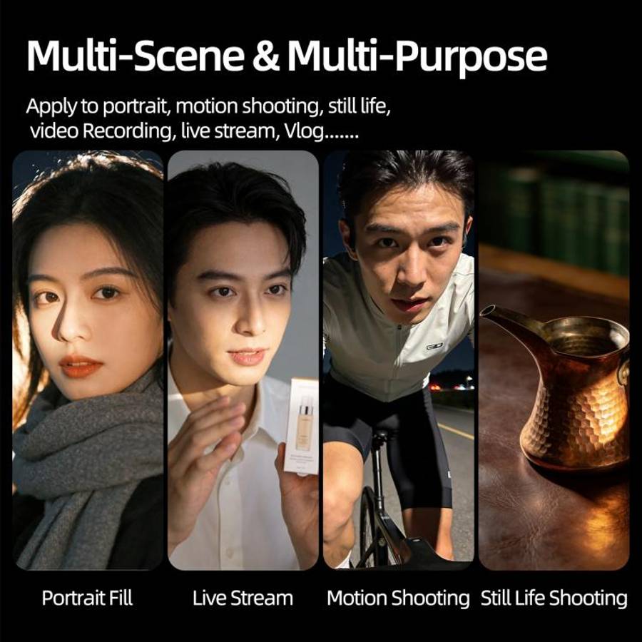For DJI Osmo Pocket 3 Sunnylife Adjustable LED Video Light Quick-Release Fill Light Tri-Color Dim...