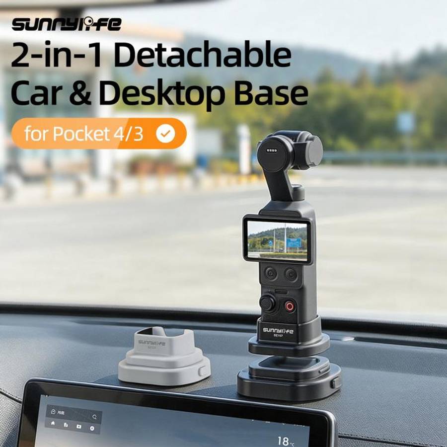 For DJI Osmo Pocket 4 / 3 Sunnylife Detachable Car & Desktop Base Stand Base Desktop Stabilizer S...