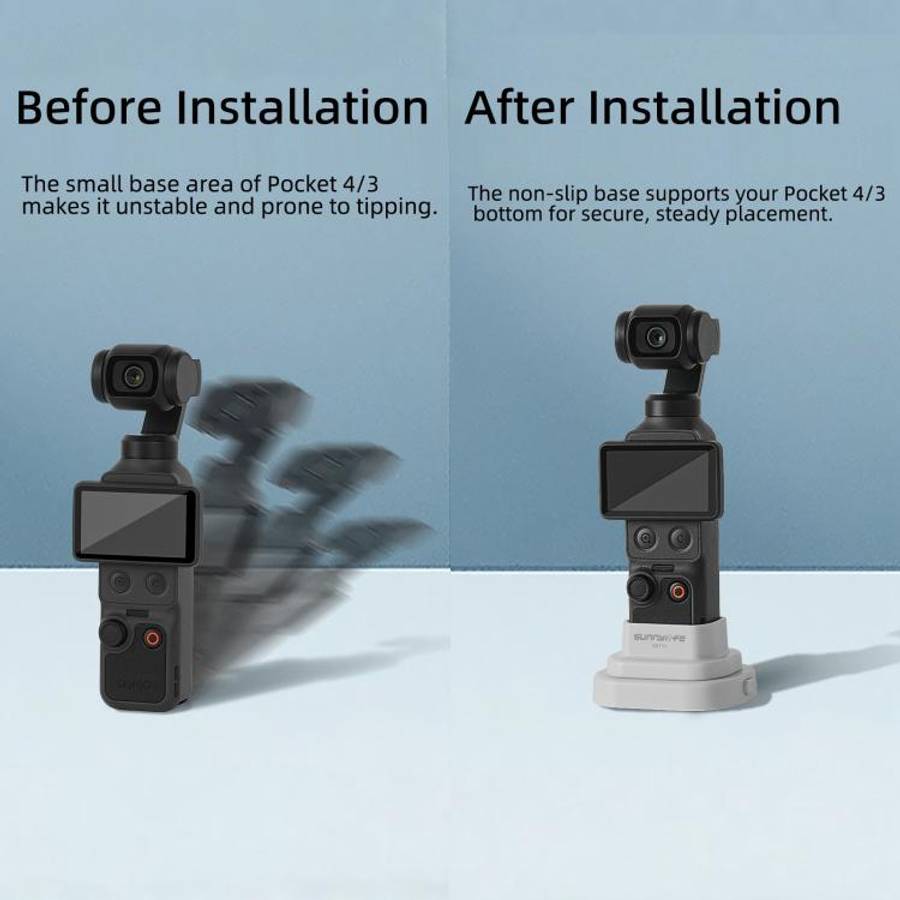 For DJI Osmo Pocket 4 / 3 Sunnylife Detachable Car & Desktop Base Stand Base Desktop Stabilizer S...
