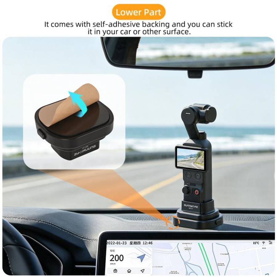 For DJI Osmo Pocket 4 / 3 Sunnylife Detachable Car & Desktop Base Stand Base Desktop Stabilizer S...