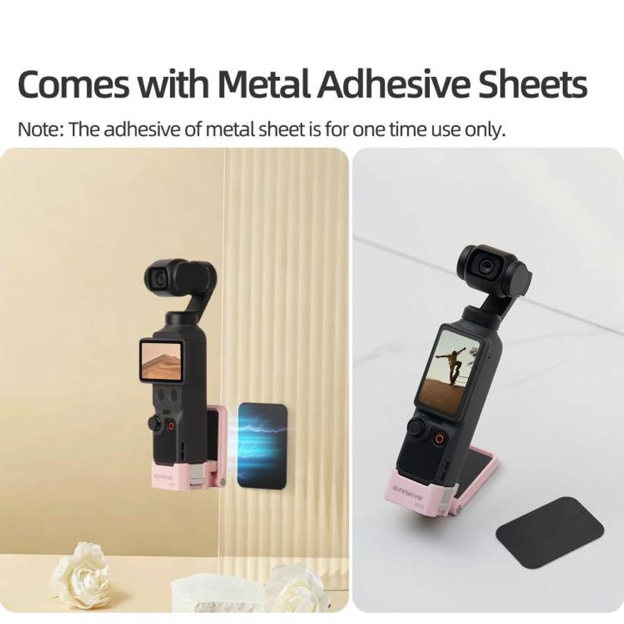 For DJI Osmo Pocket 4 / 3 Sunnylife Quick-Release Magnetic Mount Tabletop Base Plastic Bracket An...