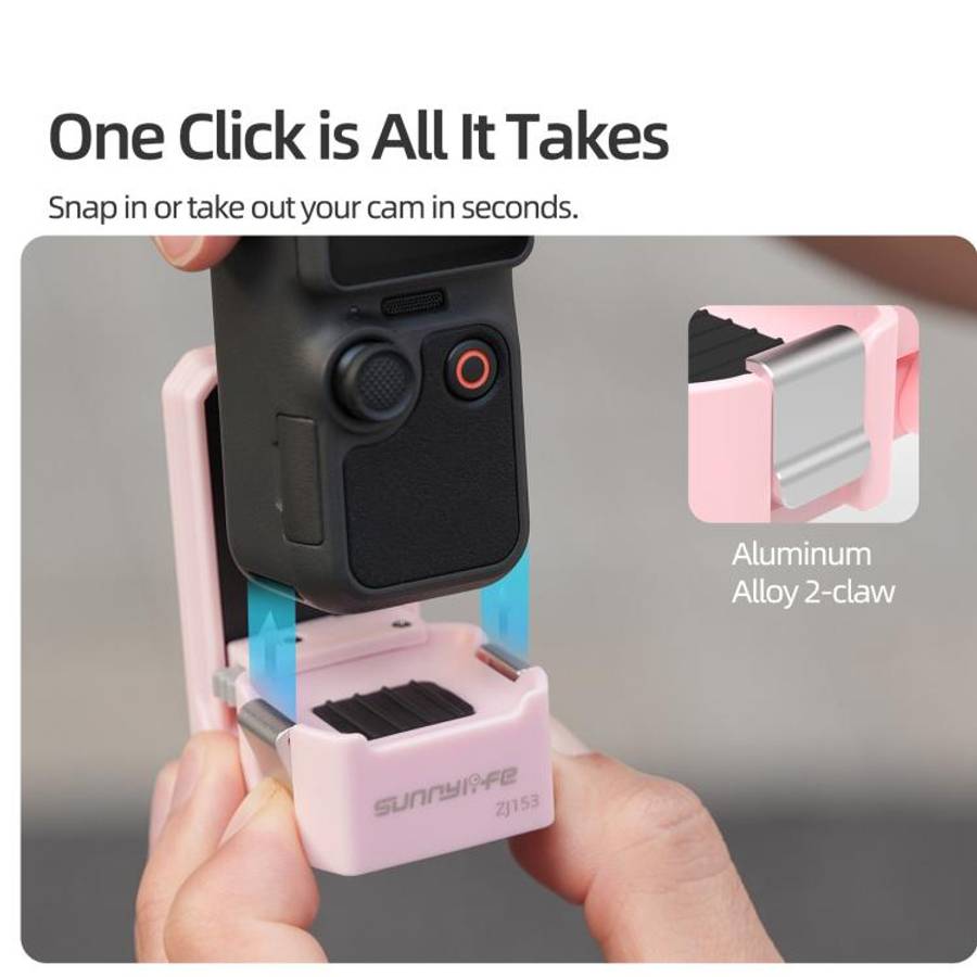 For DJI Osmo Pocket 4 / 3 Sunnylife Quick-Release Magnetic Mount Tabletop Base Plastic Bracket An...