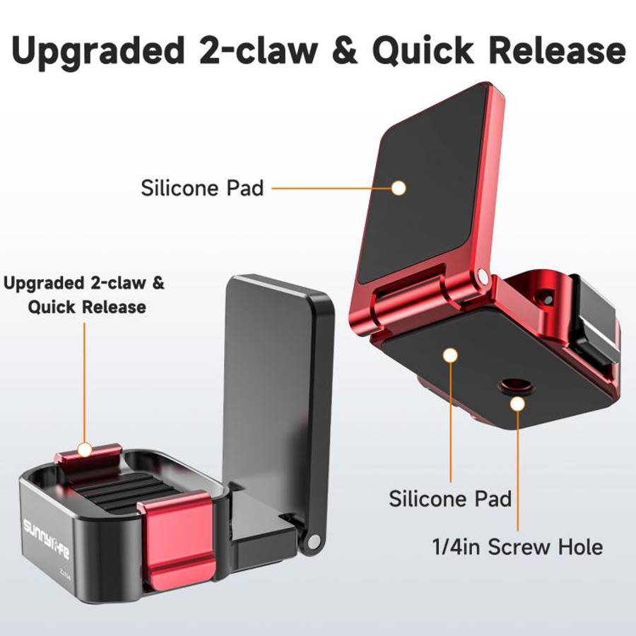 For DJI Osmo Pocket 4 / 3 Sunnylife Metal Quick-Release Magnetic Mount Tabletop Base Bracket Angl...