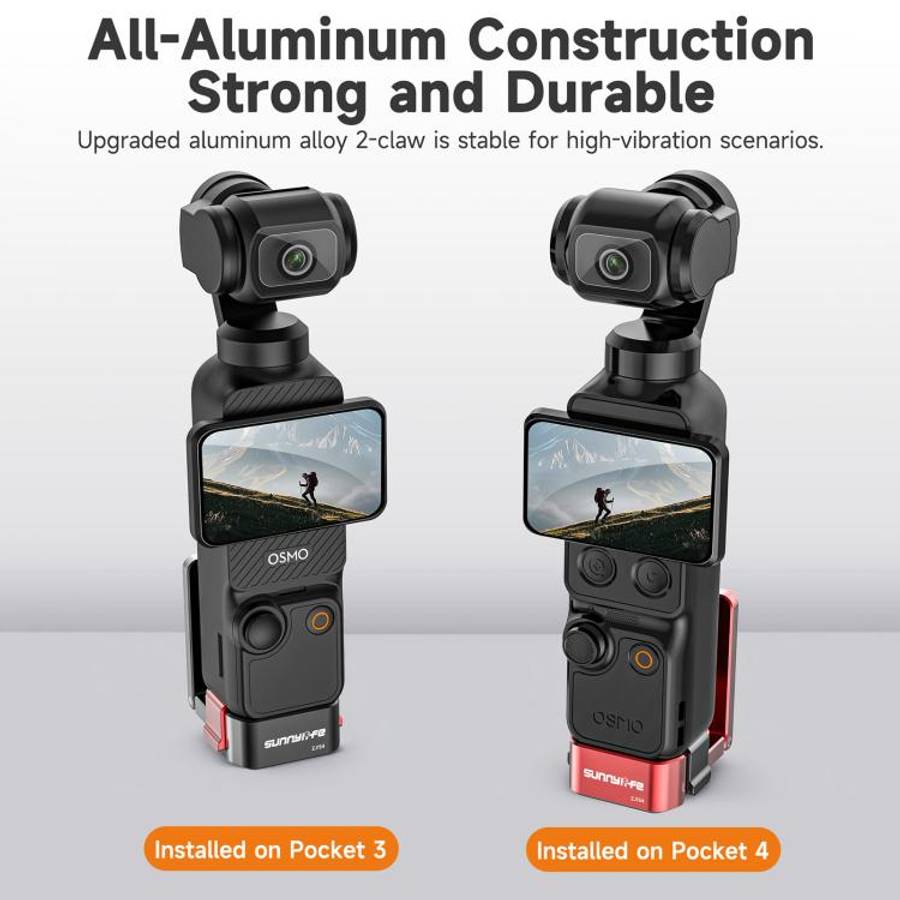 For DJI Osmo Pocket 4 / 3 Sunnylife Metal Quick-Release Magnetic Mount Tabletop Base Bracket Angl...